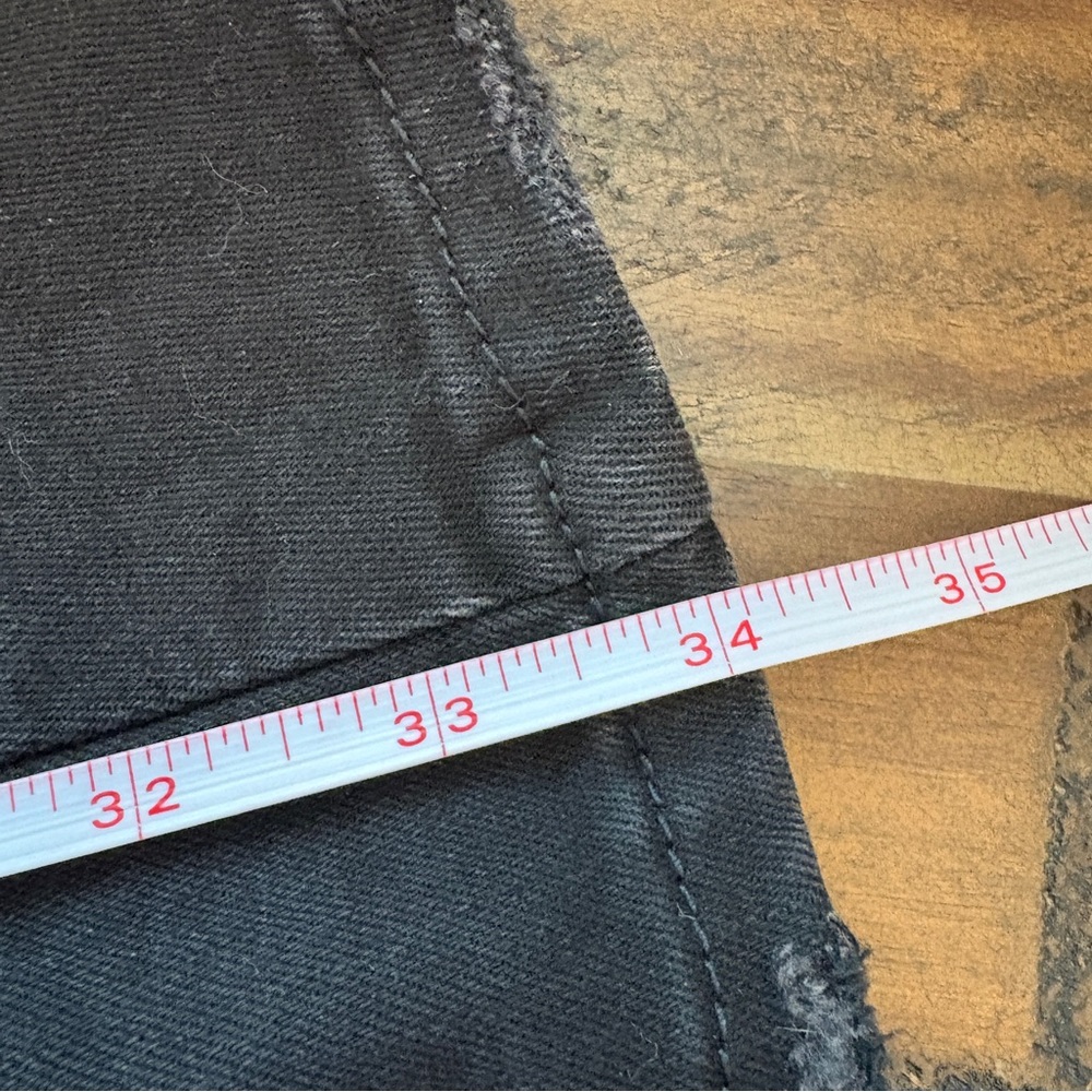 Flying Monkey Black High Rise Split‎ Flare Stretch Long Jean Womens 24 Tall NWT - Picture 12 of 12